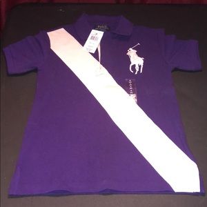 *YOUTH POLO TOPS* Purple and cream NEW with TAGS!